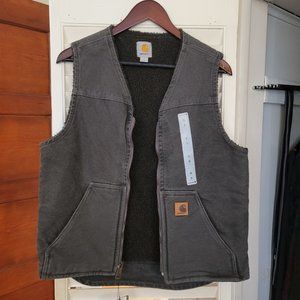 Carhartt Small Gray Denim Vest NWT - Super Warm!
